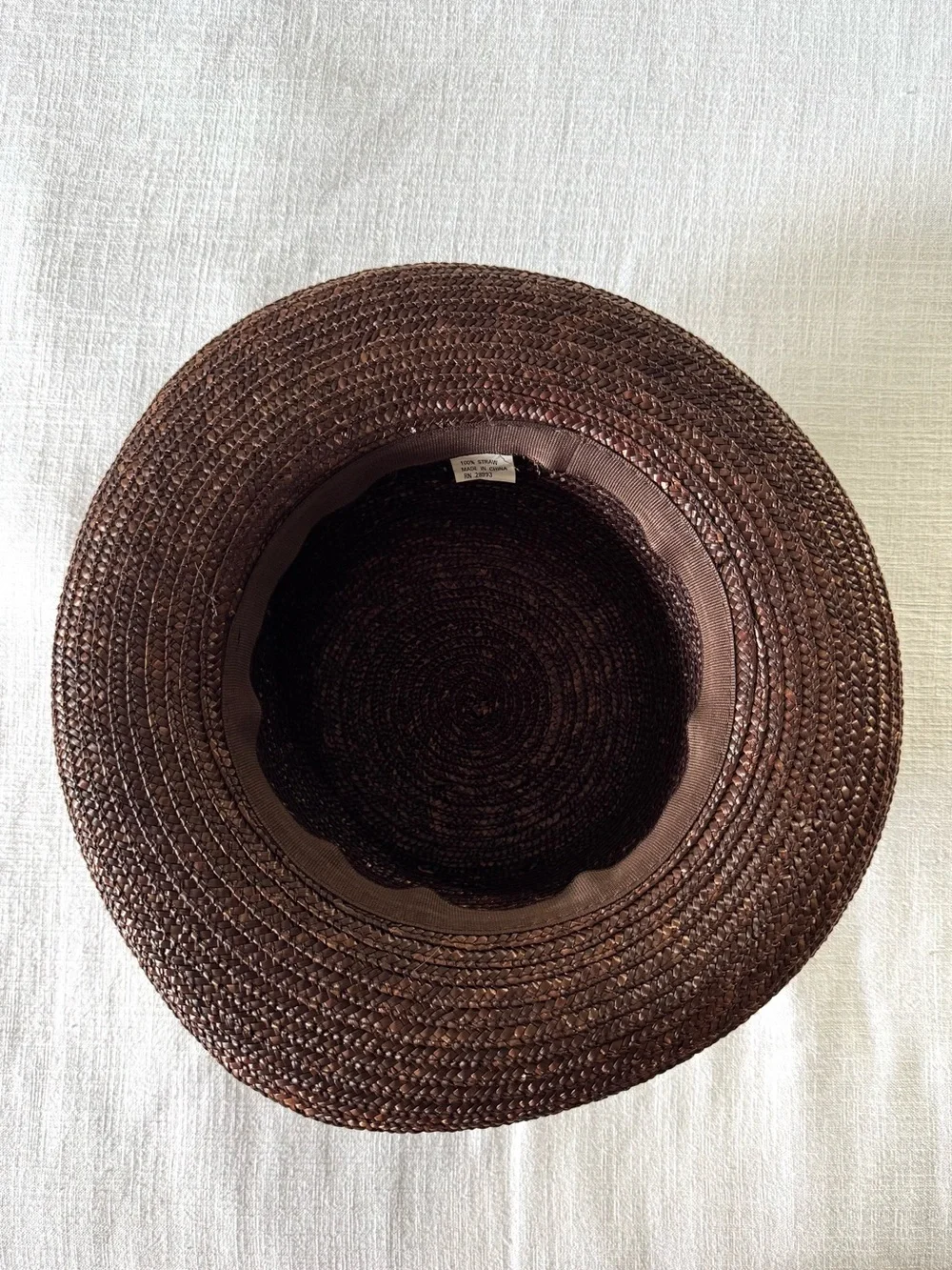 Woven Straw Bowler Hat